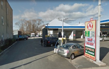 Figure 7 – Image of the Auto Bright Car Wash parcel, at the back of which a fence with an MWRA permit blocks bicyclists and pedestrians from traveling along the Sudbury Aqueduct.